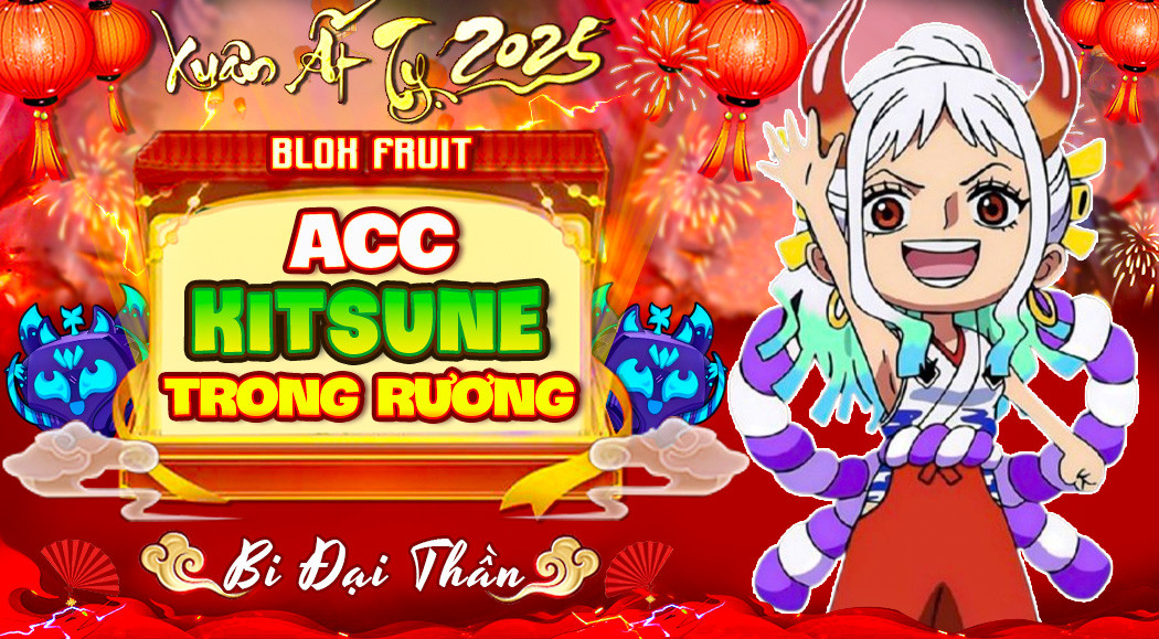 Chi tiết tài khoản Acc 100% Có Trái Kitsune Rương (LV Max Random GOD CDK) mã số 23961