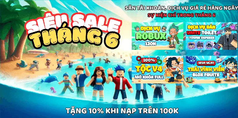 Siêu Sale Đỉnh Nóc Kịch Trần HungAkiraRobloxVn