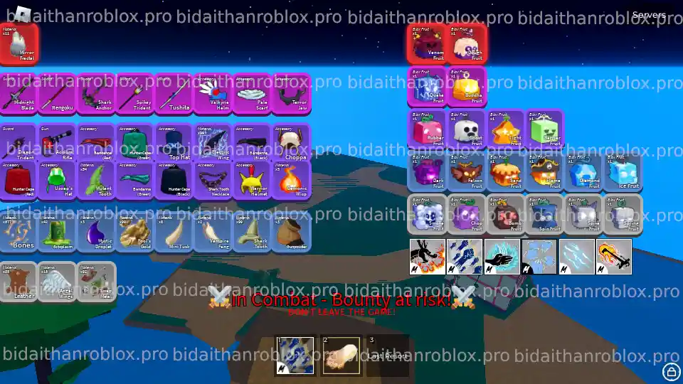 Chi tiết tài khoản (MỚI) Acc Roblox Blox Fruits SHARK ANCHOR - GOD HUMAN mã số 20151