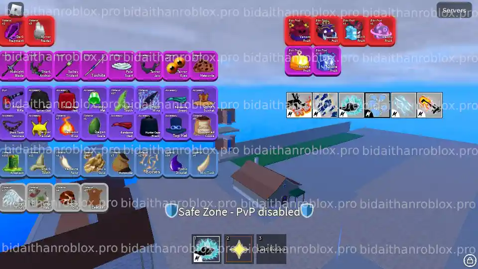 Chi tiết tài khoản (MỚI) Acc Roblox Blox Fruits SHARK ANCHOR - GOD HUMAN mã số 20152