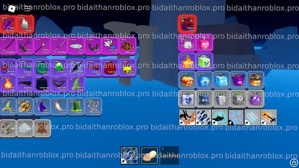 Chi tiết tài khoản (MỚI) Acc Roblox Blox Fruits SHARK ANCHOR - GOD HUMAN mã số 20156