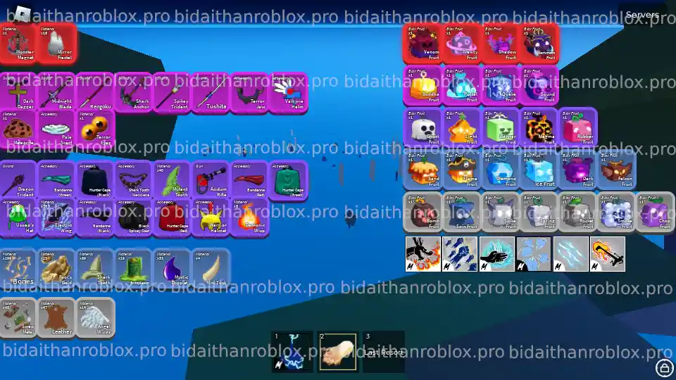 Chi tiết tài khoản (MỚI) Acc Roblox Blox Fruits SHARK ANCHOR - GOD HUMAN mã số 20157