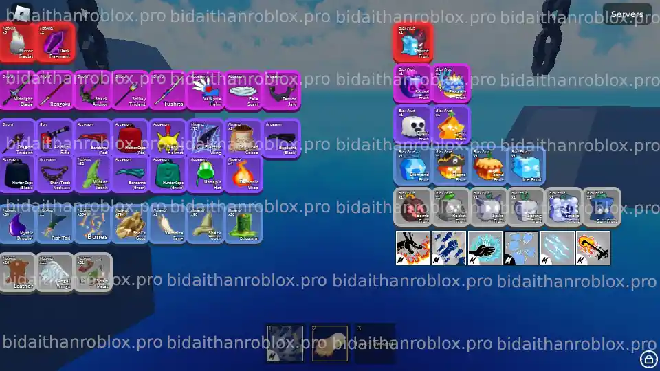 Chi tiết tài khoản (MỚI) Acc Roblox Blox Fruits SHARK ANCHOR - GOD HUMAN mã số 20159